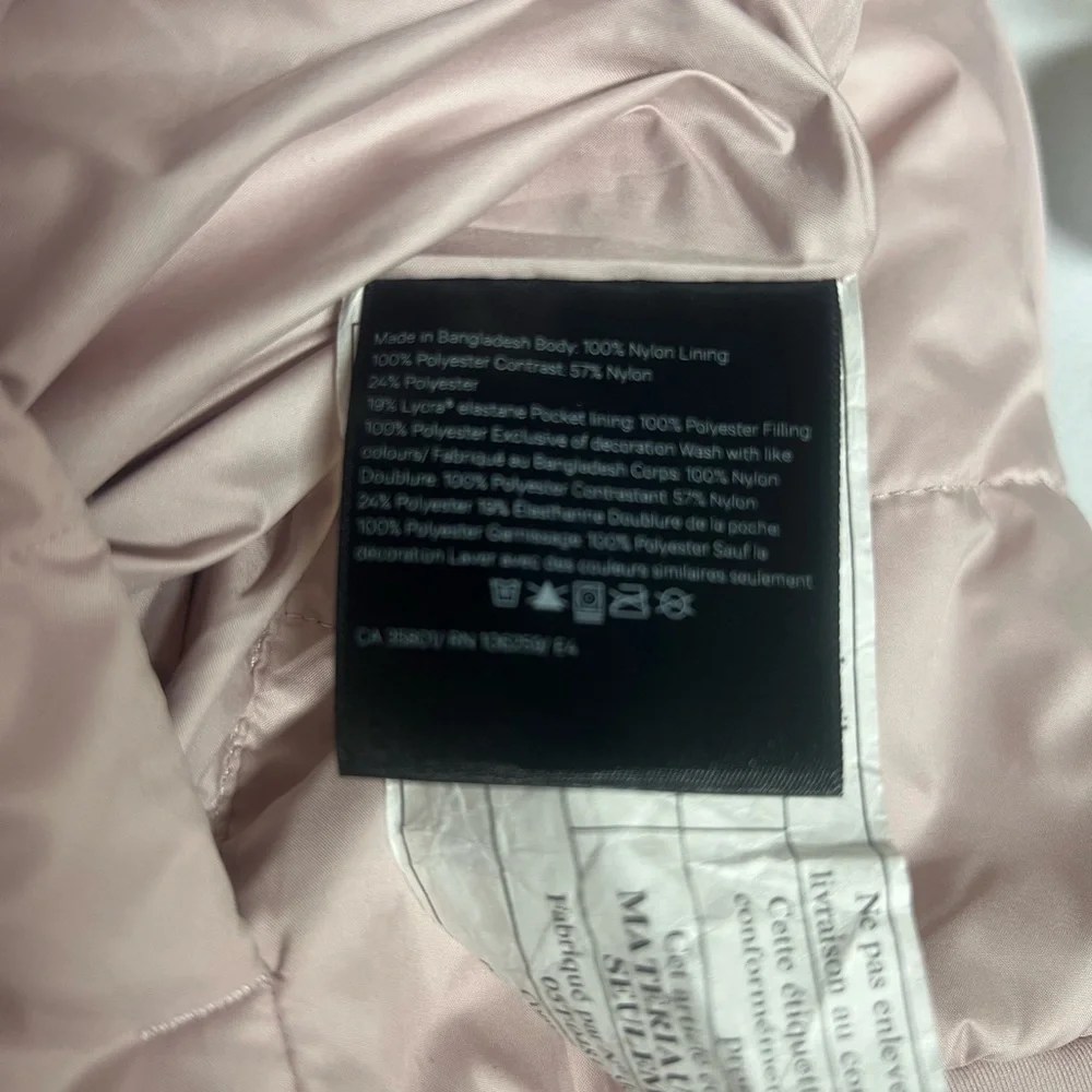 Lululemon light pink bomber reversible‎ jacket.